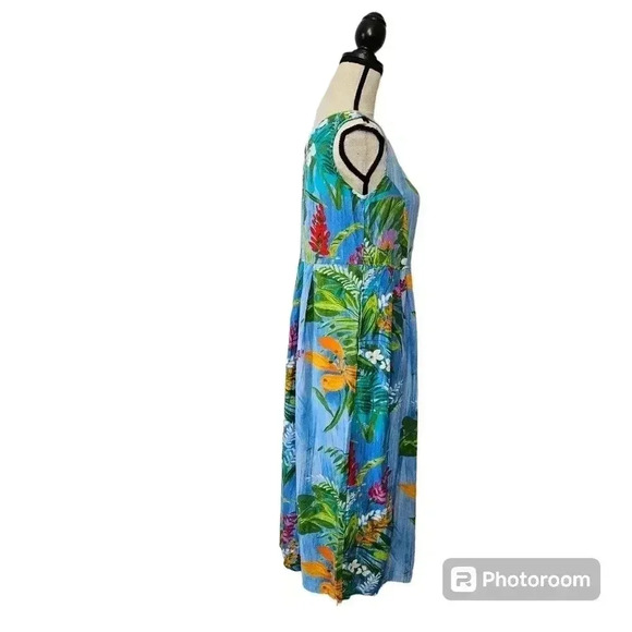 Jams World Janice Midi Dress Tropic Garden Print Hawaiian Dress - Picture 6 of 13